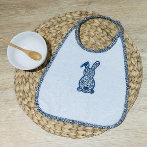 Bavoir Lapin bleu